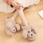 chaussons mignons toutou cosy pour femme
