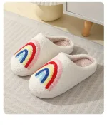 chaussons moelleux femme arc-en-ciel