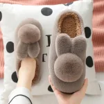chaussons moelleux lapin