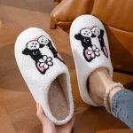 chaussons originaux bouledogue imprimé floral