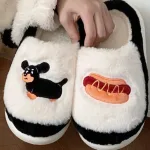 chaussons originaux teckel humoristique