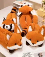 chaussons panda roux et renard
