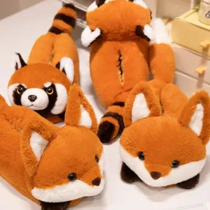 chaussons panda roux et renard