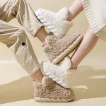 chaussons poilus pour adultes