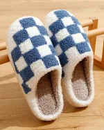 chaussons pour adultes échiquier