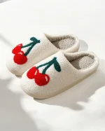 chaussons pour femme cerise