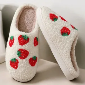 chaussons pour femme fraise