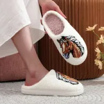 chaussons pour femmes motif cheval