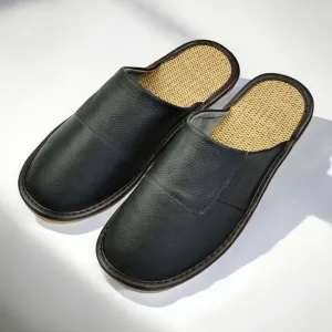 chaussons pour homme classique en cuir