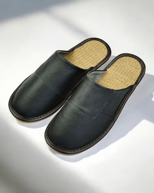 chaussons pour homme classique en cuir