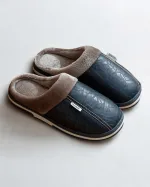 chaussons pour homme cuir d'hiver