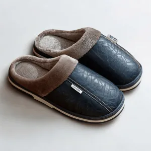 chaussons pour homme cuir d'hiver