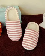 chaussons rayé style femme