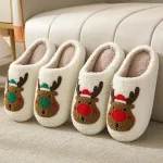 chaussons renne festifs