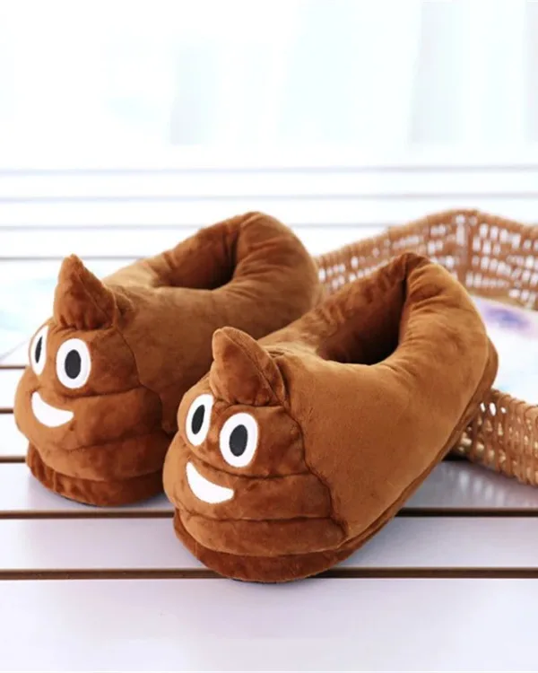 chaussons rigolo emoji caca