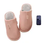 chaussons roses chauffants pour femmes
