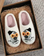 chaussons squelette Halloween