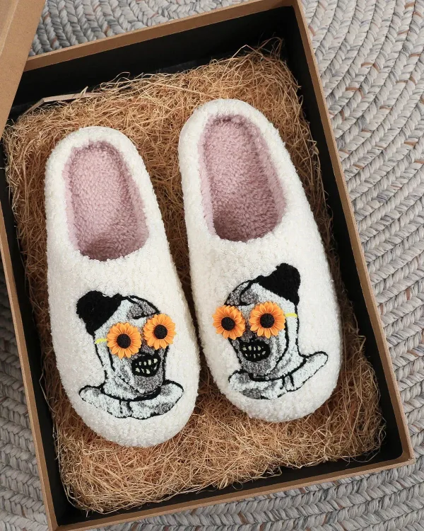 chaussons squelette Halloween