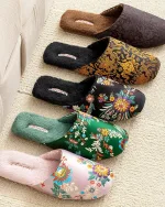 chaussons style chinois en soie