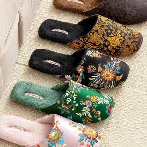 chaussons style chinois en soie