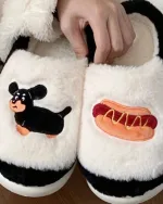 chaussons teckel humouristique