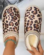 chaussons tendance femme léopard
