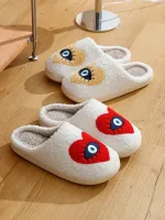 chaussures d'intérieur femme œil porte-bonheur