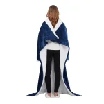 couverture cocooning douillette bleu