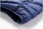 doudoune bleue en polaire avec chauffage