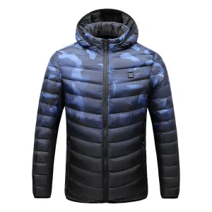 doudoune chauffante motif camouflage pour homme