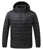 doudoune noir avec système de chauffage
