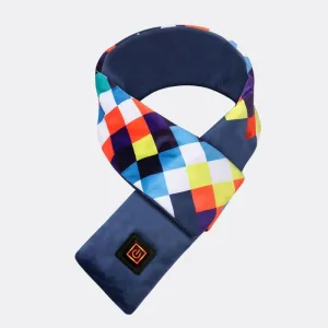 écharpe chauffante à motif mosaïque multicolore