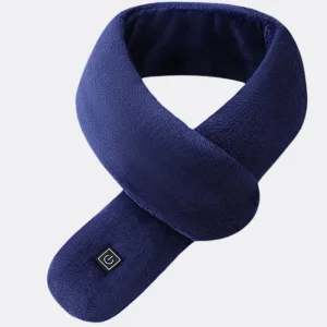 écharpe chauffante en peluche à bouts arrondis