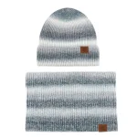 ensemble bonnet et écharpe aurore boréale