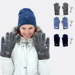 gants chauffants en coton pour femme