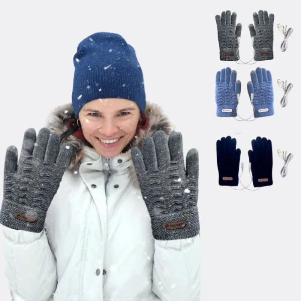 gants chauffants en coton pour femme