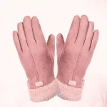 gants chauffants en daim avec prise USB pour femmes
