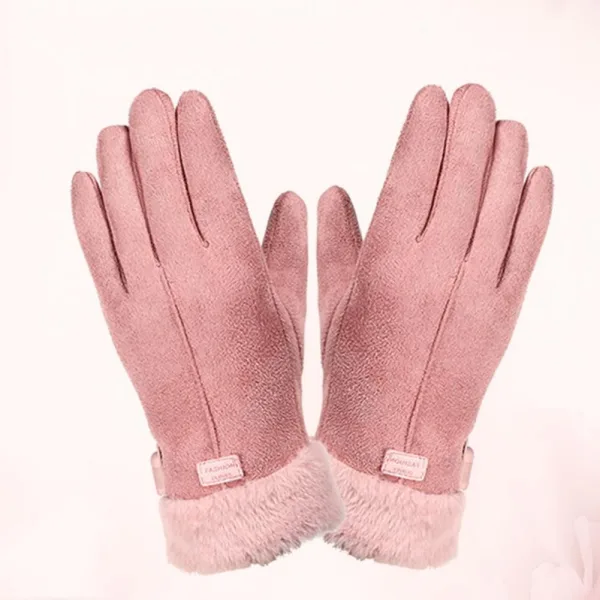 gants chauffants en daim avec prise USB pour femmes