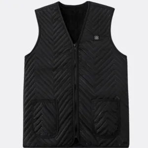 gilet chauffant col en v pour femme