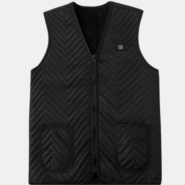 gilet chauffant col en v pour femme