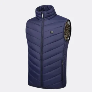gilet chauffant électrique en coton imperméable pour hommes