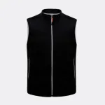 gilet chauffant en polaire noire pour homme