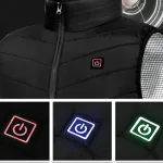 gilet chauffant homme avec 9 zones de chaleur