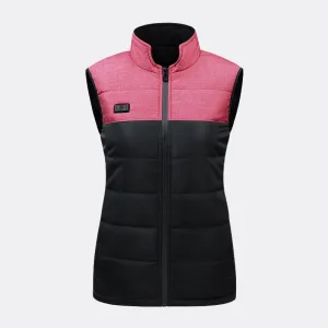 gilet chauffant rose et noir pour femme