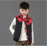 gilet isolant enfant camouflage rouge
