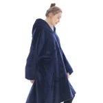 hoodie femme en polaire bleue