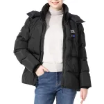 manteau en coton noir avec chauffage usb