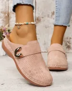 mules en cuir femme