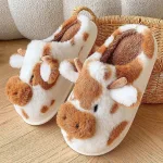 pantoufles animalières tête de vache