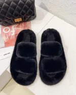 pantoufles chaudes en fourrure pour femme